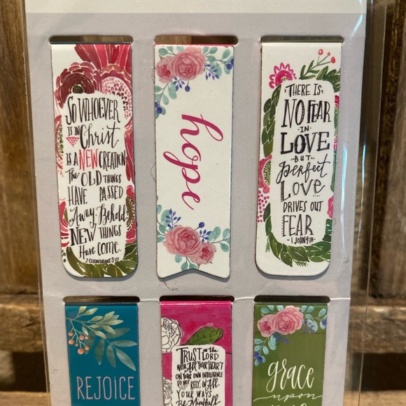 Religious Magnetic Bookmarks S/6, Hope Bookmark, Rejoice Always Grace Upon Grace - Picture 4 of 10
